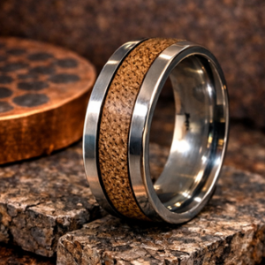 “The Garand Legacy Ring” — WWII M1 Garand Rifle Stock Set in Titanium