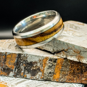 Exotic Wood Ring – Bethlehem Olive Wood • 316L Stainless Steel Ring