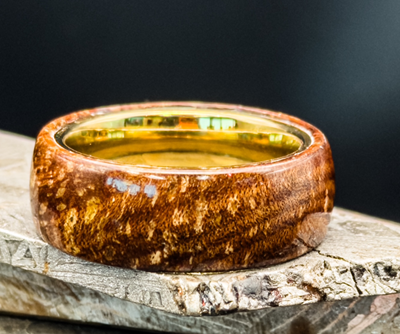 Walnut Burl™ Ring – 24K Gold PVD Tungsten Edition - Image 2