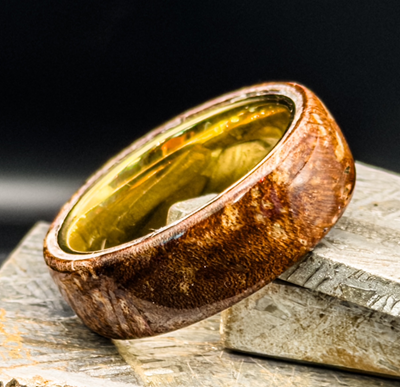 Walnut Burl™ Ring – 24K Gold PVD Tungsten Edition - Image 7