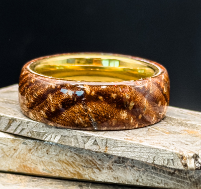Walnut Burl™ Ring – 24K Gold PVD Tungsten Edition - Image 4